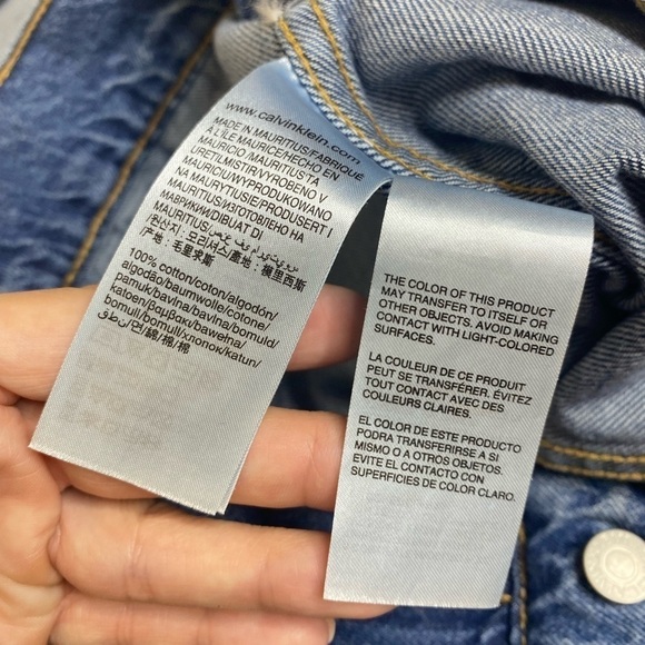 Calvin Klevin Unisex Jean Jacket L - Picture 5 of 10